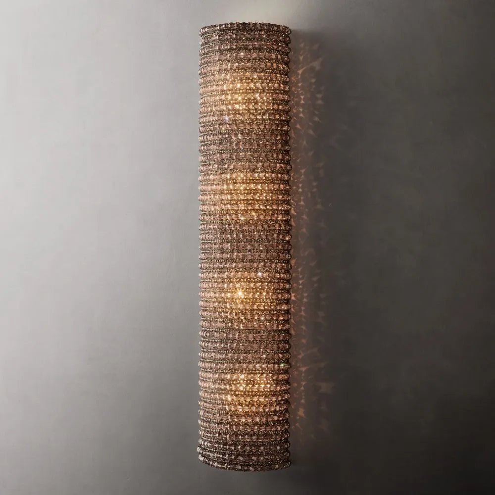 Halo Modern Somke Crystal Wall Sconce 36"H - Cyran Lamps