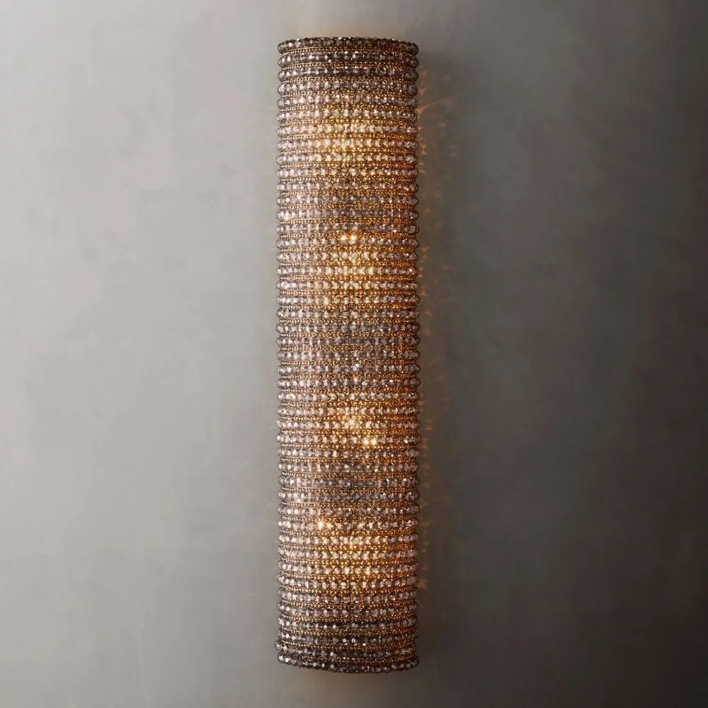 Halo Modern Somke Crystal Wall Sconce 36"H - Cyran Lamps