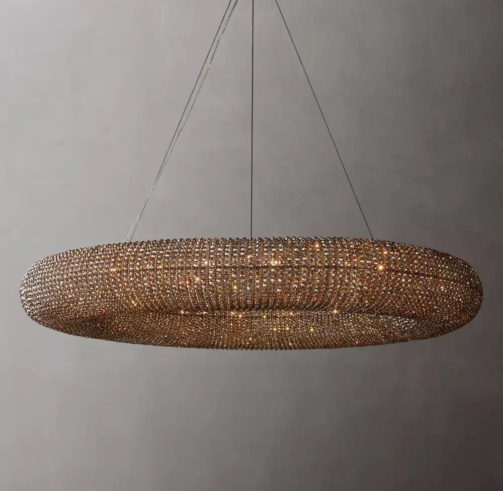 Halo Modern Somke Round Chandelier 72" - Cyran Lamps