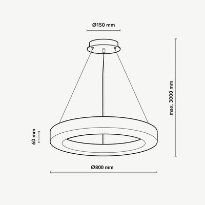 Halo Ring Alabaster Natural Stone Chandelier - 23.6 x 2.4 x 2.4 inchesCyranlamps