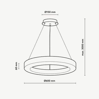 Halo Ring Alabaster Natural Stone Chandelier - 23.6 x 2.4 x 2.4 inchesCyranlamps