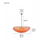Hand Blown Tier Glass Large Murano Chandelier 24"31"40" - Cyran Lamps