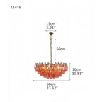 Hand Blown Tier Glass Large Murano Chandelier 24"31"40" - Cyran Lamps