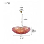 Hand Blown Tier Glass Large Murano Chandelier 24"31"40" - Cyran Lamps