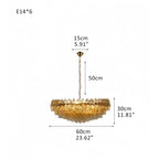 Hand Blown Tier Glass Large Murano Chandelier 24"31"40" - Cyran Lamps