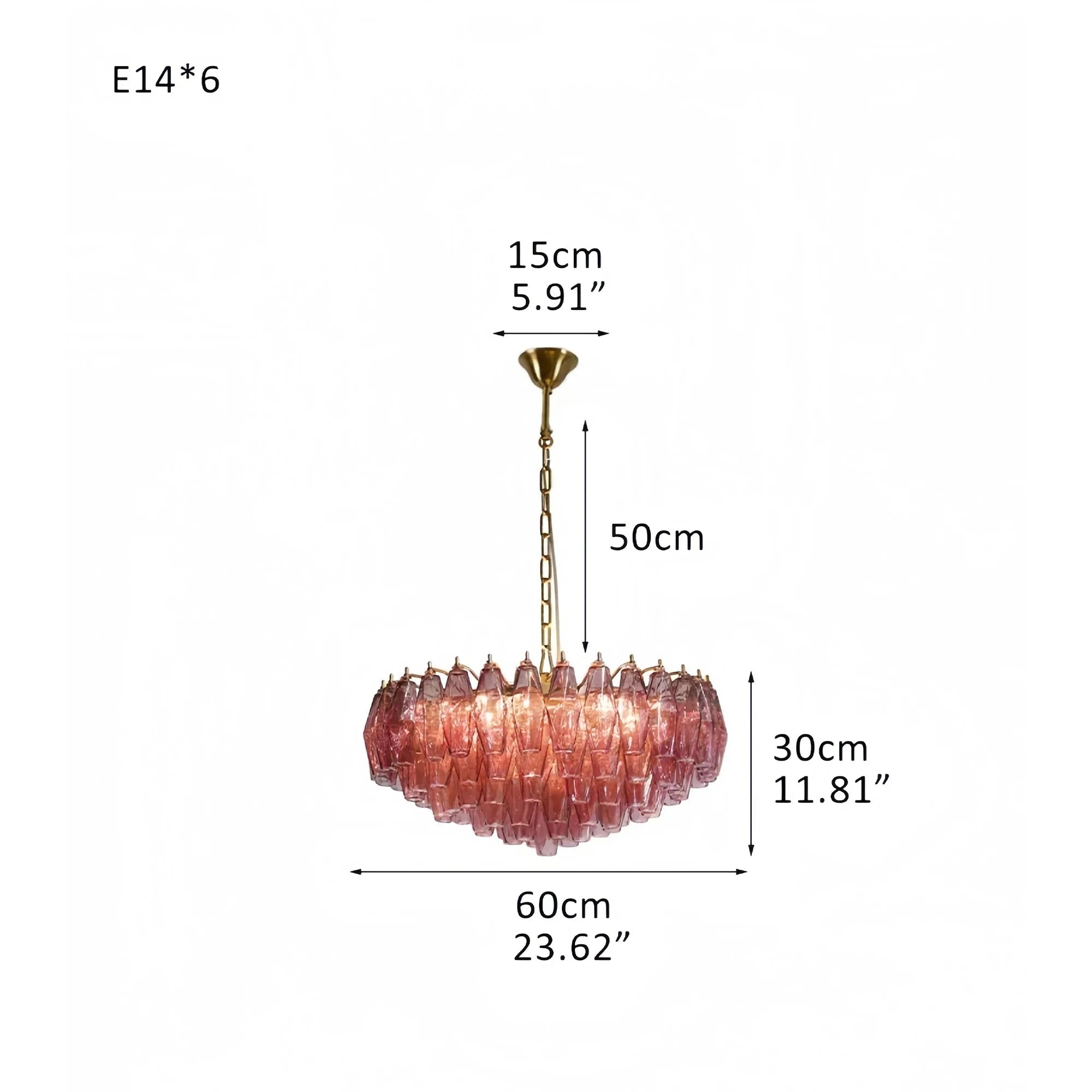 Hand Blown Tier Glass Large Murano Chandelier 24"31"40" - Cyran Lamps