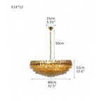 Hand Blown Tier Glass Large Murano Chandelier 24"31"40" - Cyran Lamps
