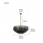 Hand Blown Tier Glass Large Murano Chandelier 24"31"40" - Cyran Lamps