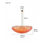 Hand Blown Tier Glass Large Murano Chandelier 24"31"40" - Cyran Lamps
