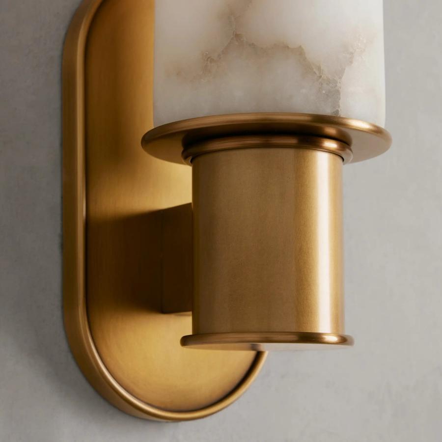 Harlin Wall Sconce in Alabaster - Cyran Lamps
