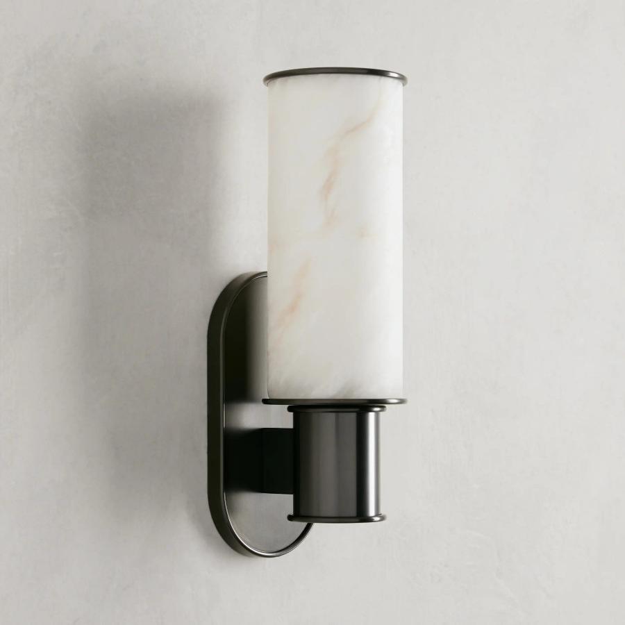 Harlin Wall Sconce in Alabaster - Cyran Lamps