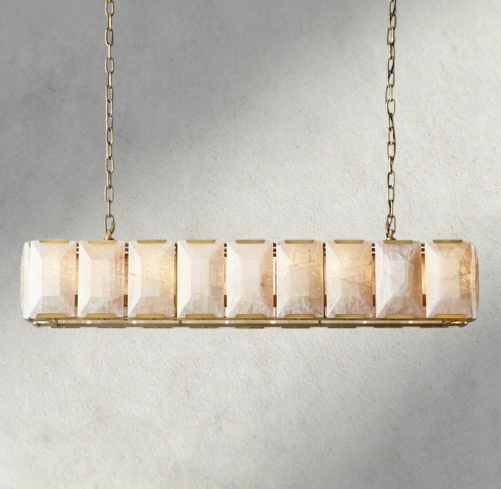 Hartley Calcite Rectangular Chandelier 42", 54", 62", 74" - Cyran Lamps