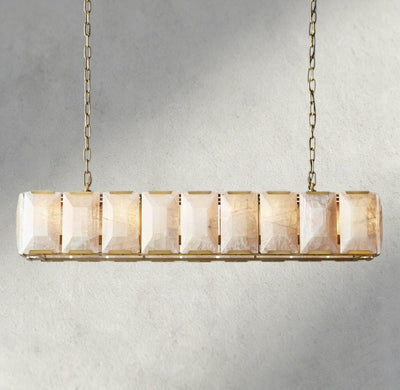 Hartley Calcite Rectangular Chandelier 42", 54", 62", 74" - Cyran Lamps