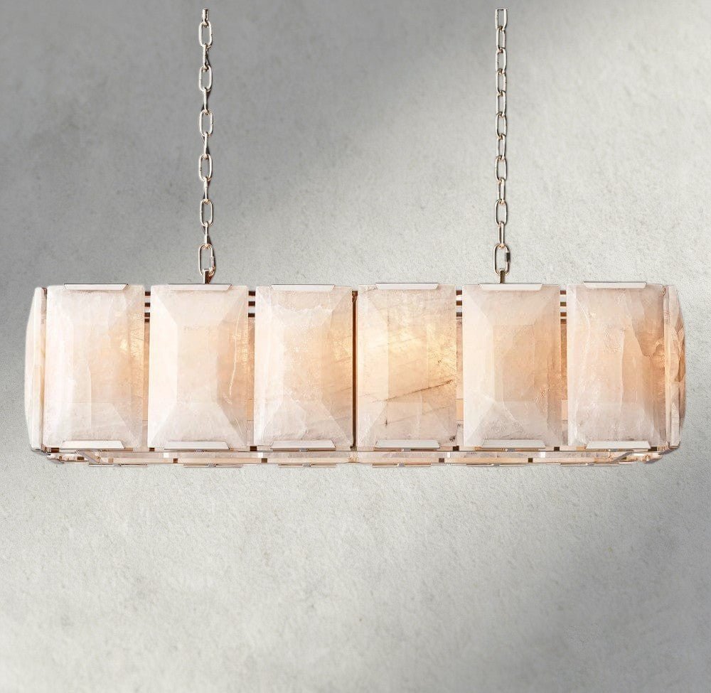 Hartley Calcite Rectangular Chandelier 42", 54", 62", 74" - Cyran Lamps