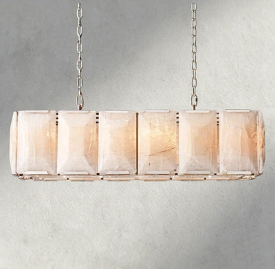 Hartley Calcite Rectangular Chandelier 42", 54", 62", 74" - Cyran Lamps
