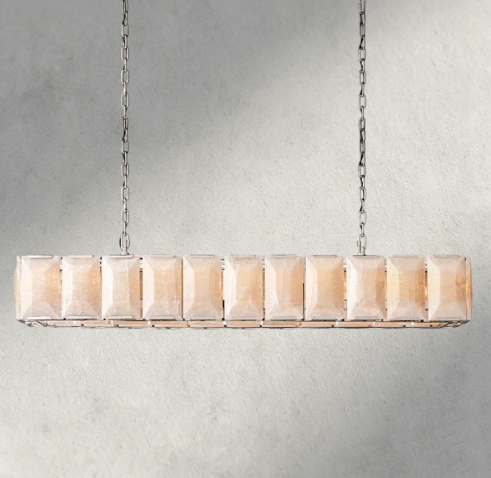 Hartley Calcite Rectangular Chandelier 42", 54", 62", 74" - Cyran Lamps