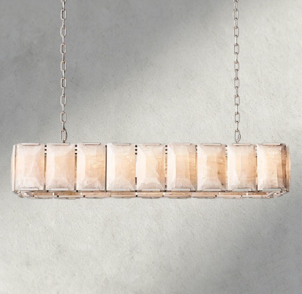 Hartley Calcite Rectangular Chandelier 42", 54", 62", 74" - Cyran Lamps