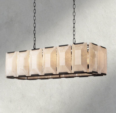 Hartley Calcite Rectangular Chandelier 42", 54", 62", 74" - Cyran Lamps