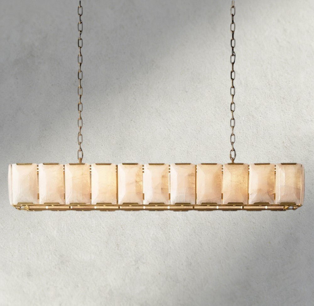 Hartley Calcite Rectangular Chandelier 42", 54", 62", 74" - Cyran Lamps