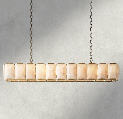Hartley Calcite Rectangular Chandelier 42", 54", 62", 74" - Cyran Lamps