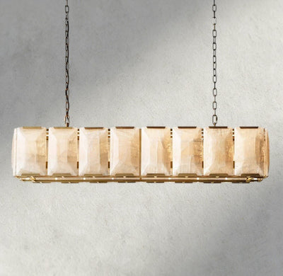 Hartley Calcite Rectangular Chandelier 42", 54", 62", 74" - Cyran Lamps