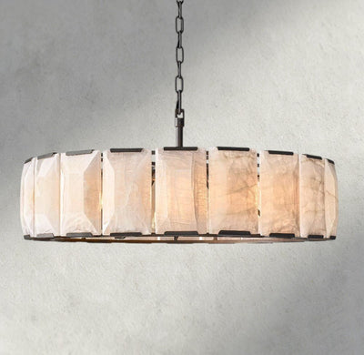 Hartley Calcite Round Chandelier 19", 31", 43", 60" - Cyran Lamps