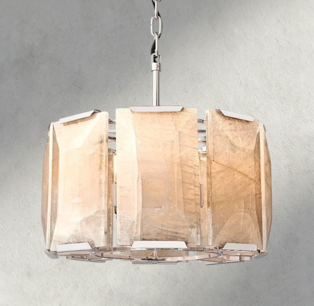 Hartley Calcite Round Chandelier 19", 31", 43", 60" - Cyran Lamps