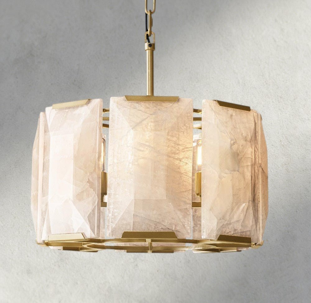 Hartley Calcite Round Chandelier 19", 31", 43", 60" - Cyran Lamps