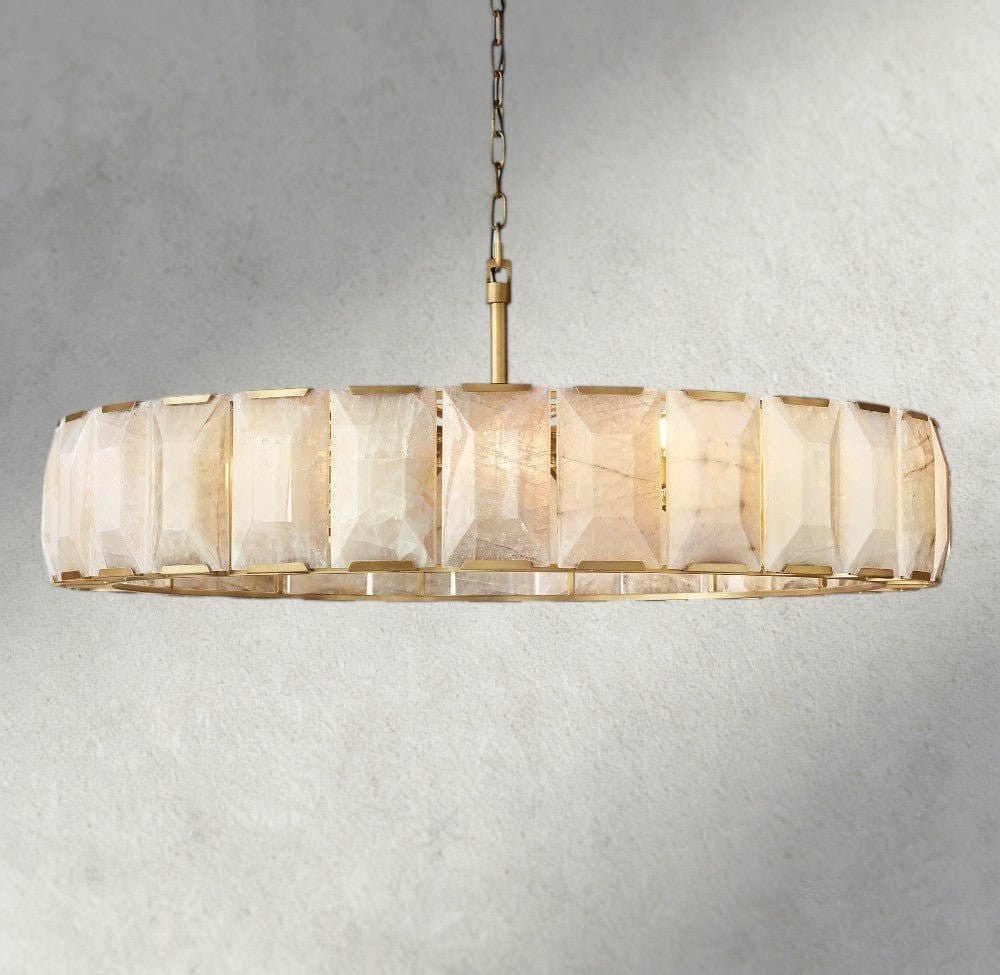 Hartley Calcite Round Chandelier 19", 31", 43", 60" - Cyran Lamps
