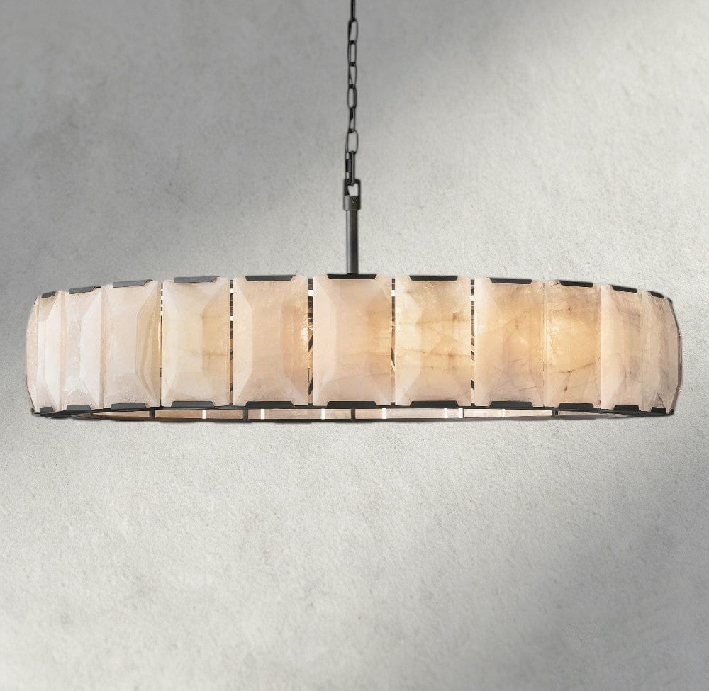 Hartley Calcite Round Chandelier 19", 31", 43", 60" - Cyran Lamps