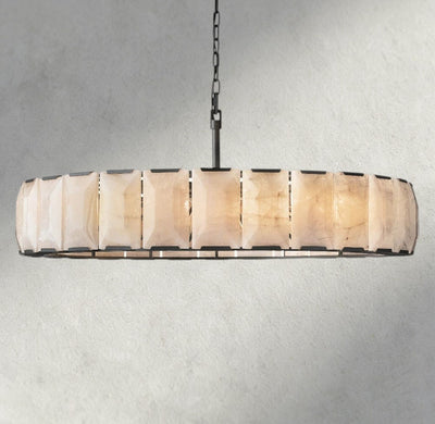 Hartley Calcite Round Chandelier 19", 31", 43", 60" - Cyran Lamps