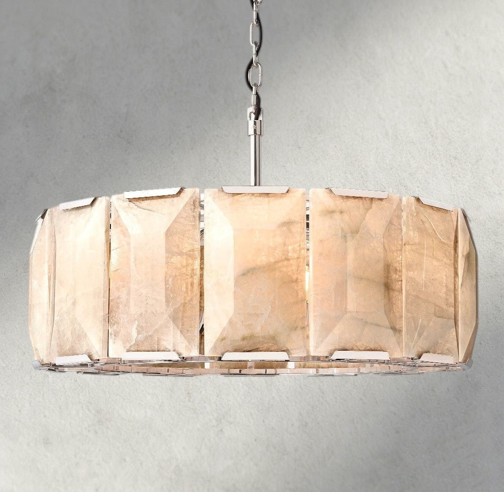Hartley Calcite Round Chandelier 19", 31", 43", 60" - Cyran Lamps