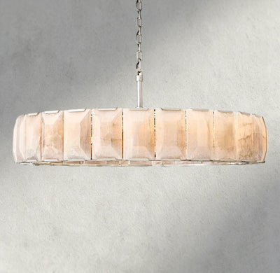 Hartley Calcite Round Chandelier 19", 31", 43", 60" - Cyran Lamps
