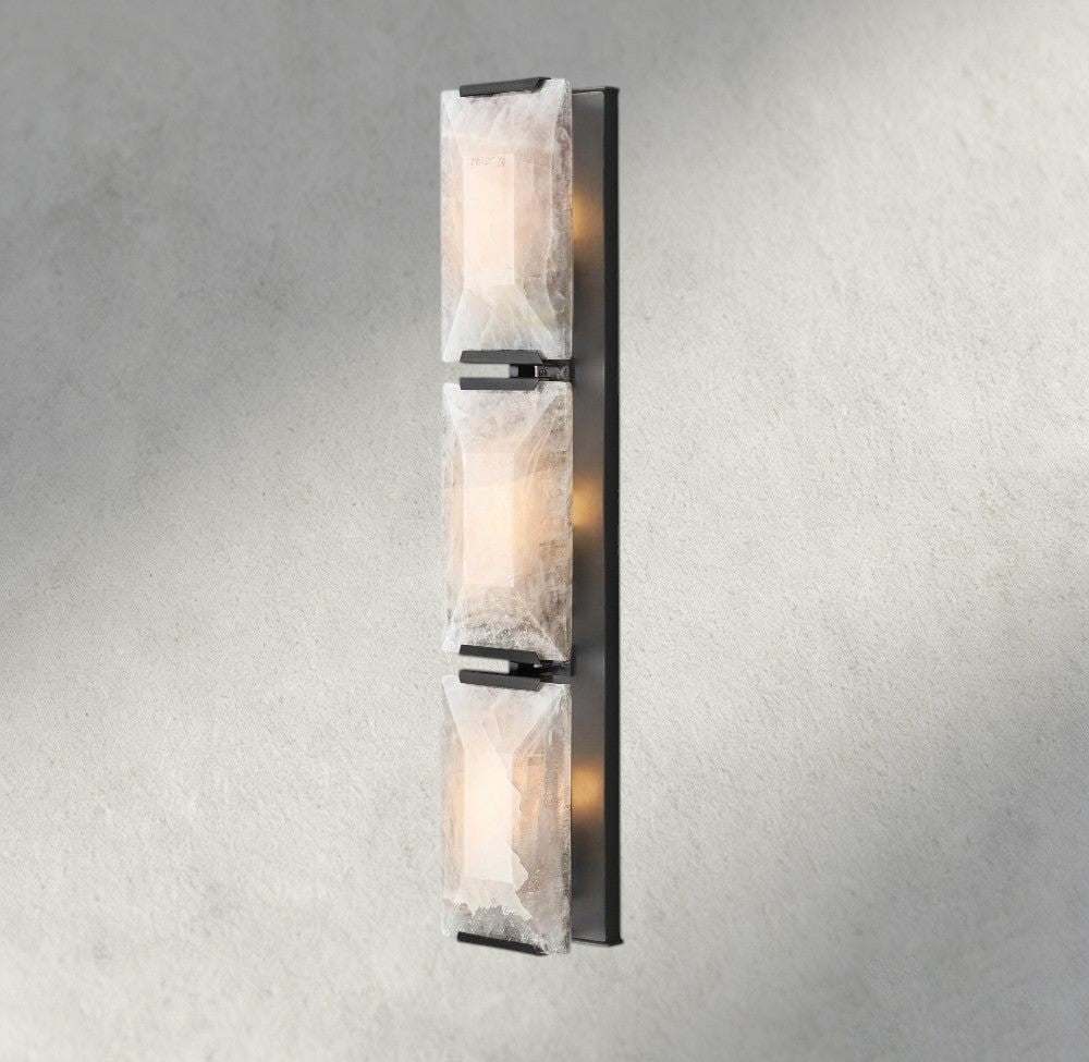 Hartley Calcite Triple Sconce - Cyran Lamps