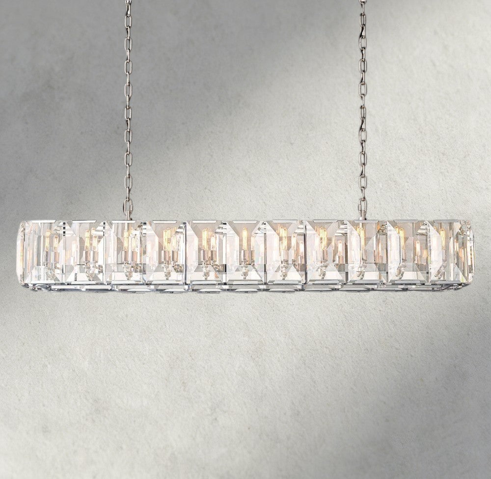 Hartley Crystal Rectangular Chandelier 42", 54", 62", 74" - Cyran Lamps