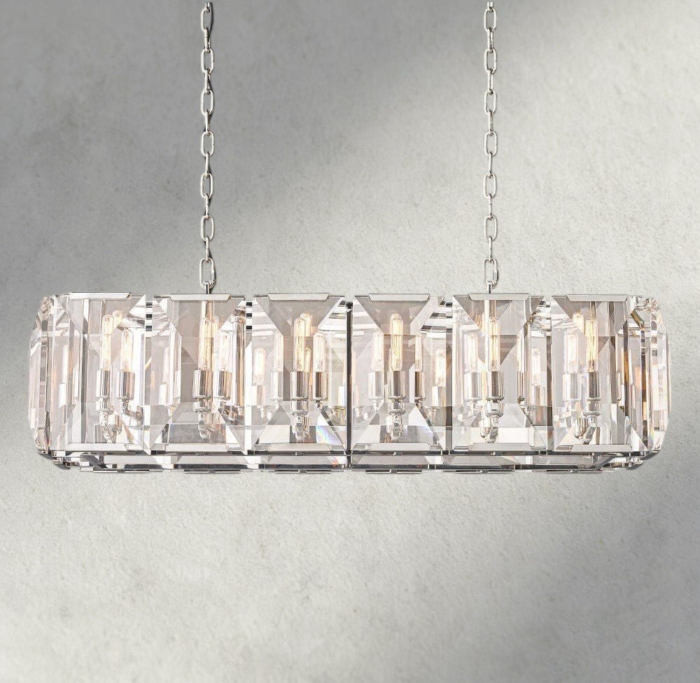 Hartley Crystal Rectangular Chandelier 42", 54", 62", 74" - Cyran Lamps