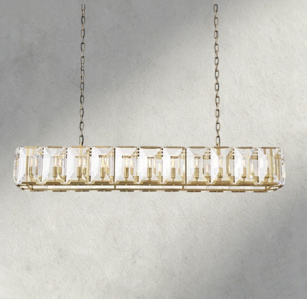 Hartley Crystal Rectangular Chandelier 42", 54", 62", 74" - Cyran Lamps