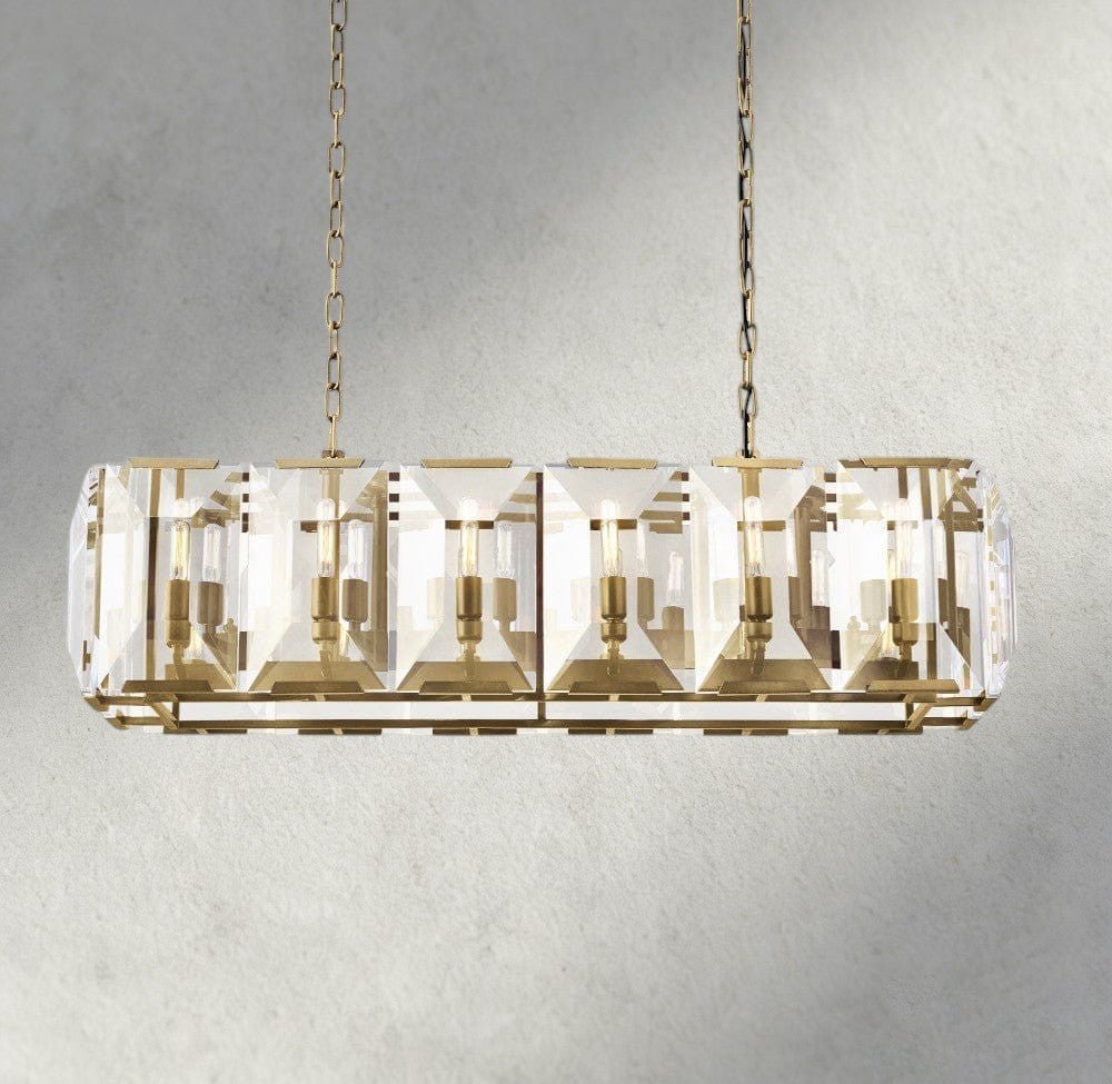 Hartley Crystal Rectangular Chandelier 42", 54", 62", 74" - Cyran Lamps