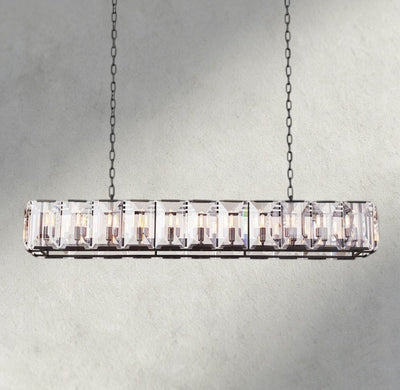 Hartley Crystal Rectangular Chandelier 42", 54", 62", 74" - Cyran Lamps