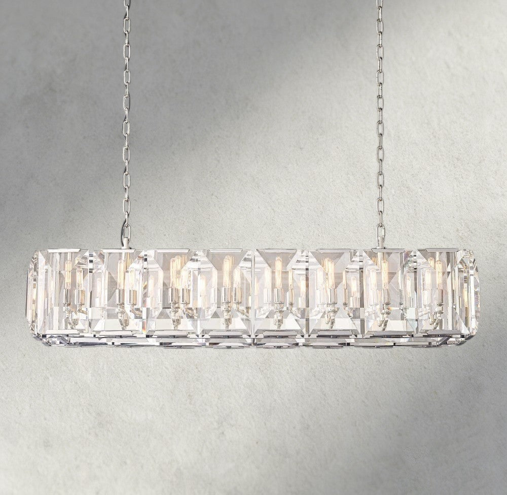 Hartley Crystal Rectangular Chandelier 42", 54", 62", 74" - Cyran Lamps