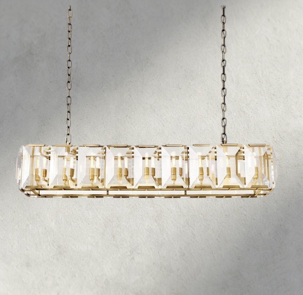 Hartley Crystal Rectangular Chandelier 42", 54", 62", 74" - Cyran Lamps