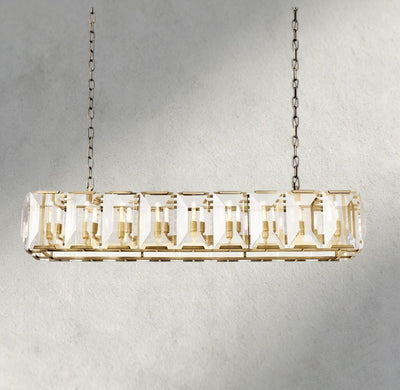 Hartley Crystal Rectangular Chandelier 42", 54", 62", 74" - Cyran Lamps