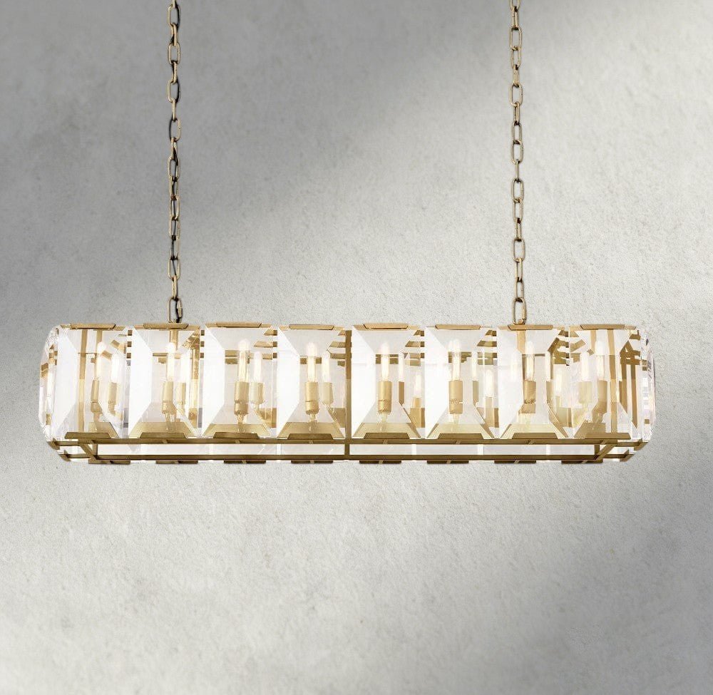 Hartley Crystal Rectangular Chandelier 42", 54", 62", 74" - Cyran Lamps