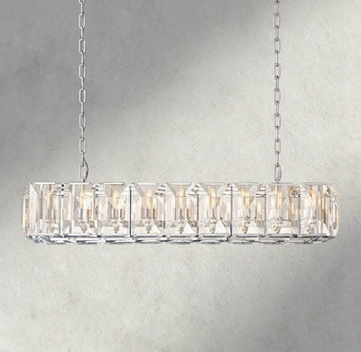 Hartley Crystal Rectangular Chandelier 42", 54", 62", 74" - Cyran Lamps