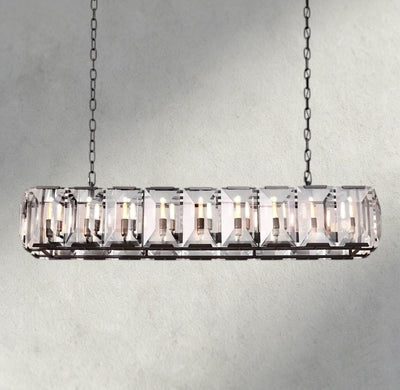 Hartley Crystal Rectangular Chandelier 42", 54", 62", 74" - Cyran Lamps