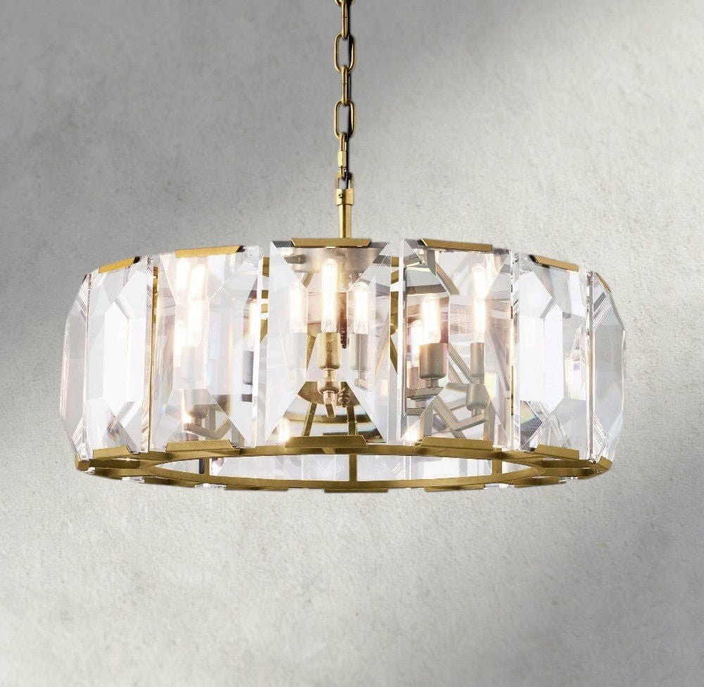 Hartley Crystal Round Chandelier 19", 31", 43", 60" - Cyran Lamps