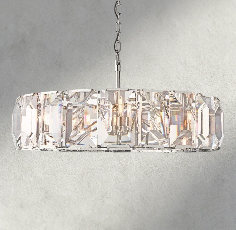 Hartley Crystal Round Chandelier 19", 31", 43", 60" - Cyran Lamps