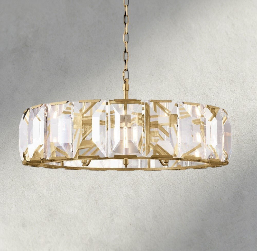 Hartley Crystal Round Chandelier 19", 31", 43", 60" - Cyran Lamps