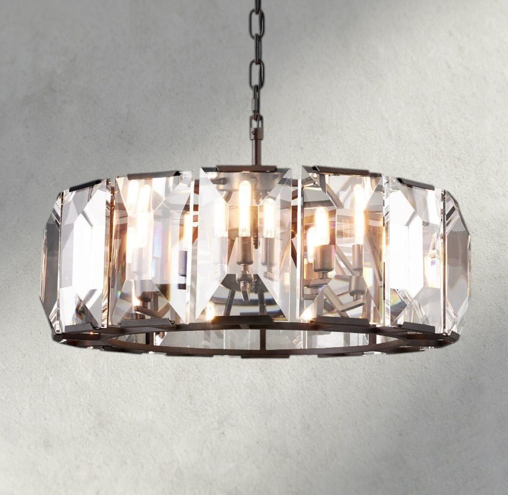 Hartley Crystal Round Chandelier 19", 31", 43", 60" - Cyran Lamps