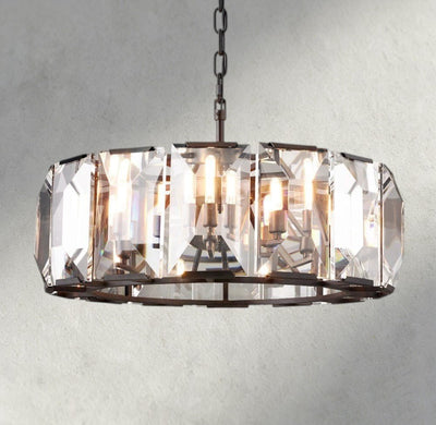 Hartley Crystal Round Chandelier 19", 31", 43", 60" - Cyran Lamps